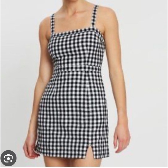 Abercrombie & Fitch Dresses & Skirts - Abercrombie &‎ Fitch Women's Gingham Dress Size SM Black White 90's Y2K